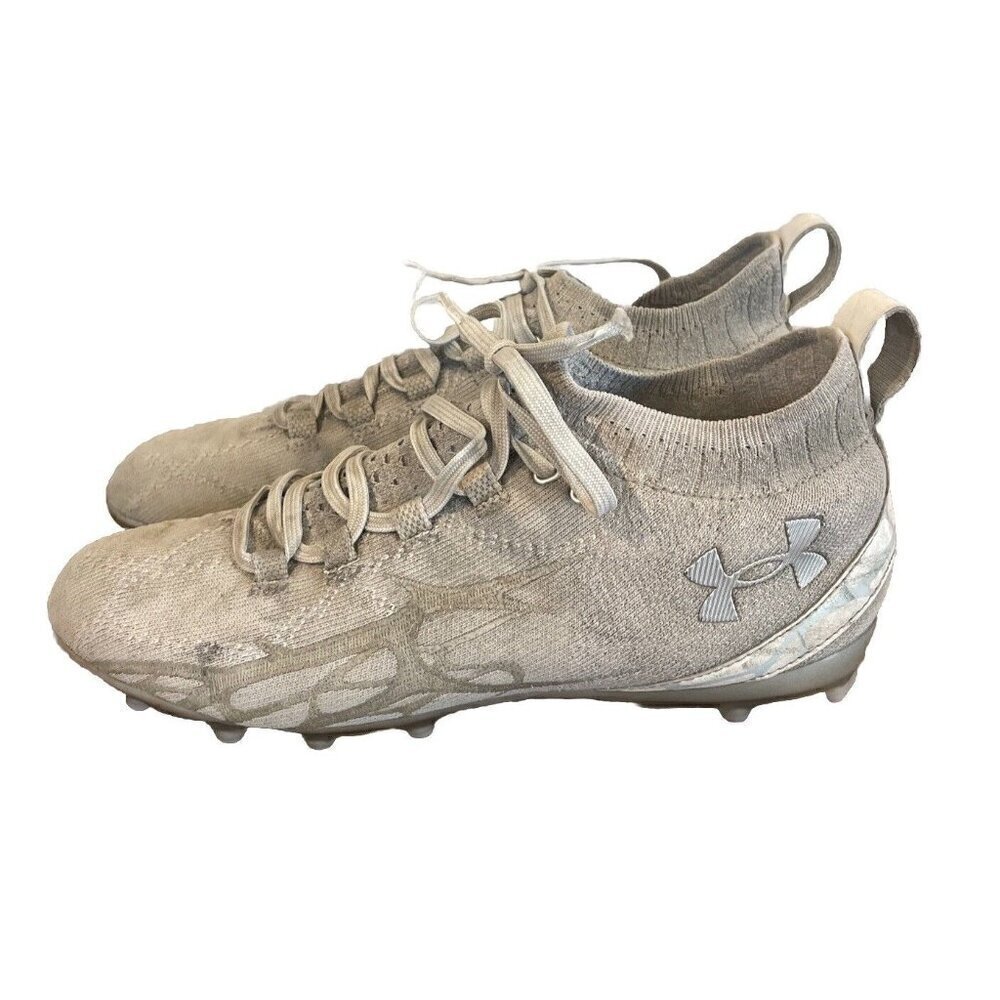 UNDER ARMOUR COMMAND PRO MC LAX CLEAT Gray 3023384-103 SIZE 9.5 Knit